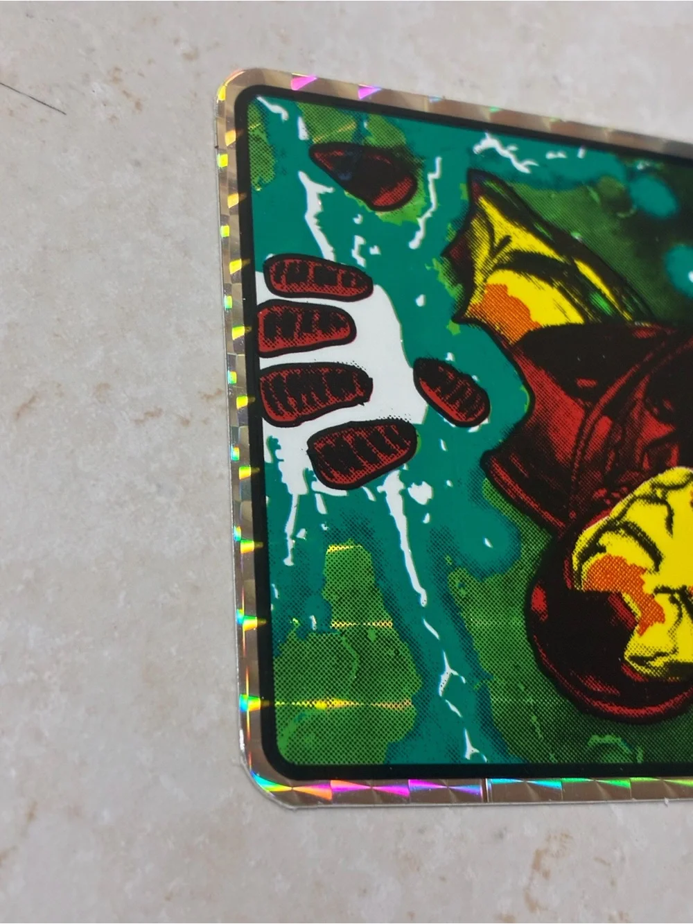 Marvel Iron Man Holographic Card - Green, Yellow, Red